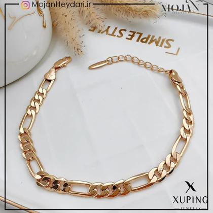 دستبند فیگارو لوکس طرح‌طلا ژوپینگ کدxup10011
