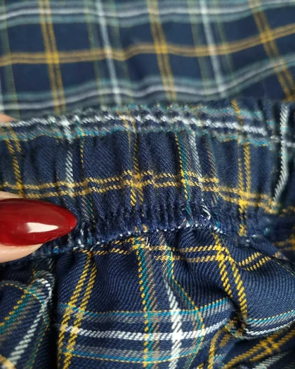 شلوار کتان مردانه چهارخانه سیلکا مدل جیب‌دار