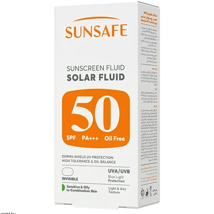 ضد آفتاب فلوئید سان سیف مدل SPF50 مناسب پوست چرب و مختلط 55 میلی‌لیتر