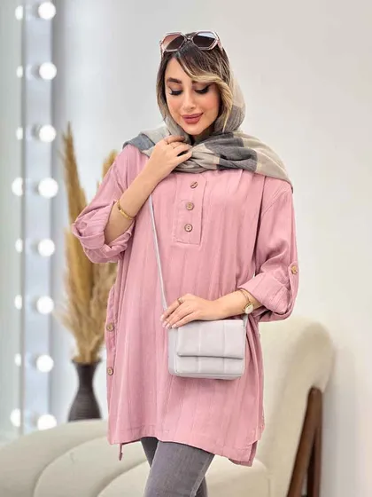 مانتو بغل سه دکمه الناز