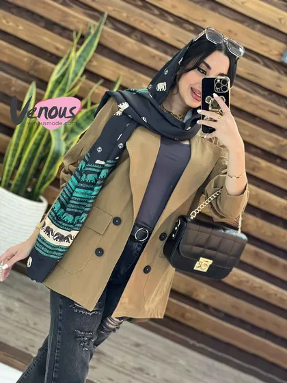 مانتو لینن جیب حلقه