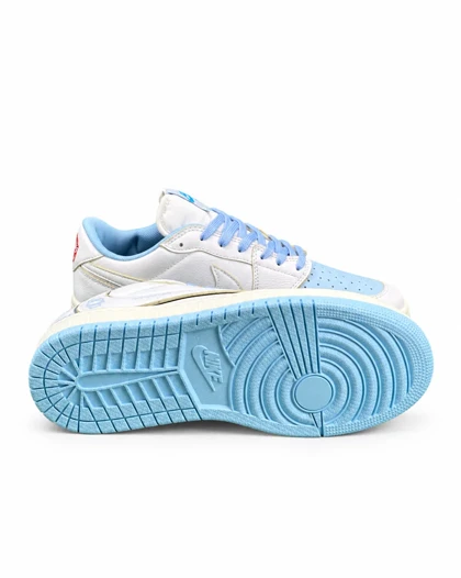کفش کتانی مردانه مدل نایکی ترویس سفید آبی Nike travis