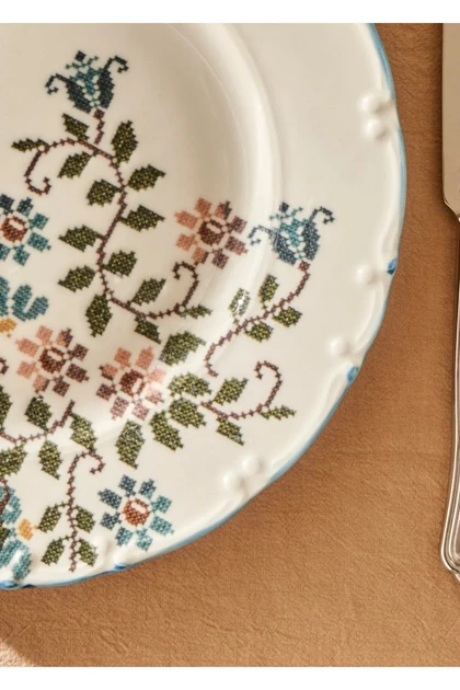 سرویس صبحانه‌خوری 12 نفره Bella Maison مدل Vintage استون‌ور - آبی