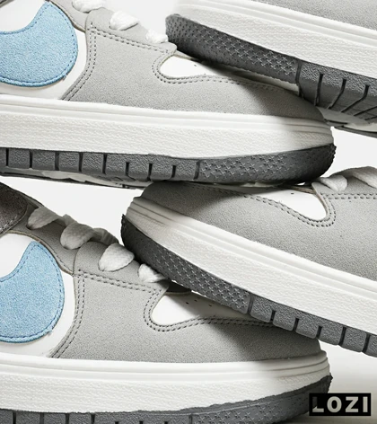 کفش مردانه و زنانه سفید طوسی آبی NIKE AIR JORDAN