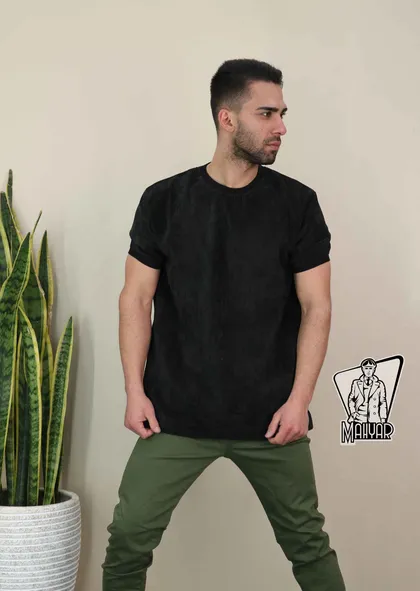 تیشرت مخمل کبریتی ZARA