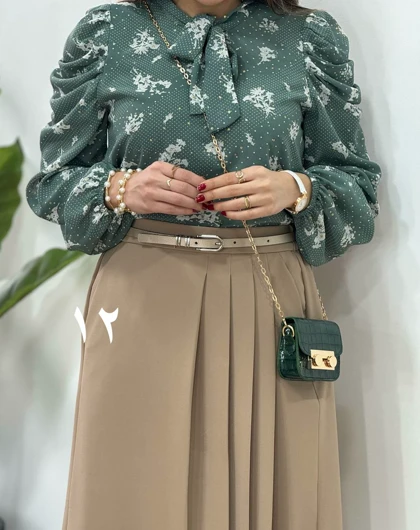شومیز حریر مجلسی مهلا (کد 2212)