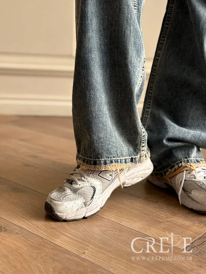 جین نیم بگ سایز بزرگ کمر کش قد 108