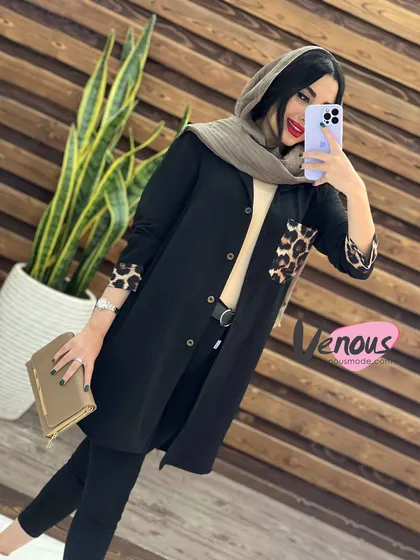 شومیز ابروبادی جیب پلنگی
