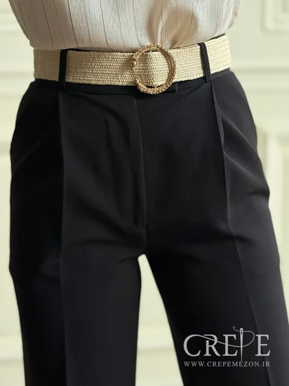 شلوار کرپ دوبل پیله دار قد 108