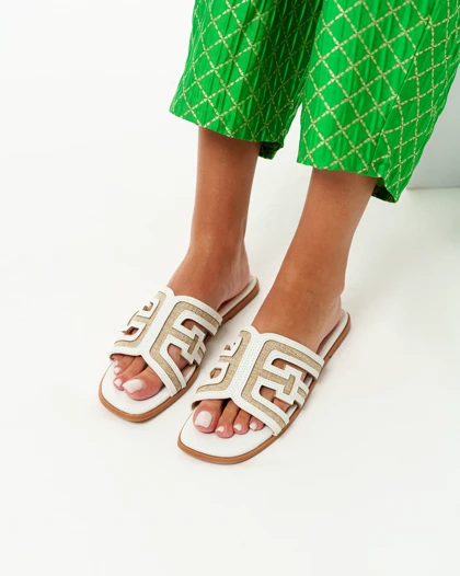 صندل زنانه رزمری مدل Rose Merry SH6039_White/Beige