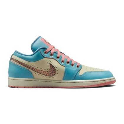 کتانی ویتنامی نایک ایر جردن وان لو فیروزه ایی صورتیNike Air Jordan 1 Low SE “ SOMOS ETERNOS”