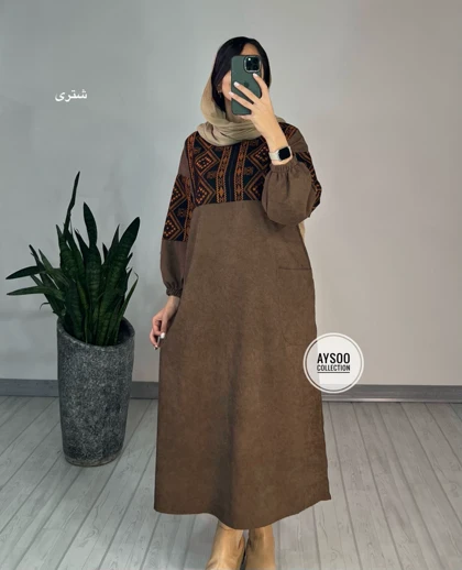 پیراهن مانتویی آتریسا