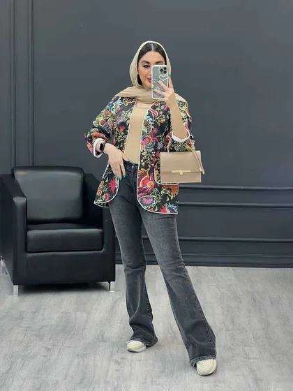 مانتو کوک دوزی گل‌دار