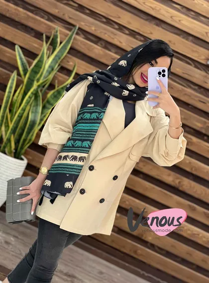 مانتو چهار دکمه جیب دوبل