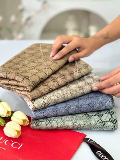 شال ویسکوز طرح مارک گوچی 20551