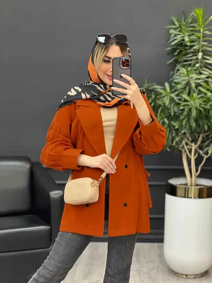 مانتو لینن پشت پاگن دو جیب