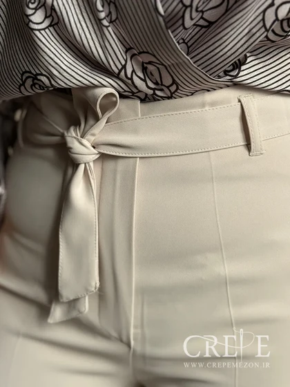 شلوار هرمس نیمبگ کمردار قد 110