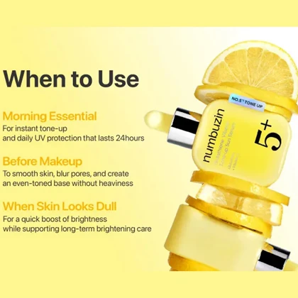 سرم ضد آفتاب نامبوزین Numbuzin مدل No.5+ تون آپ SPF50+