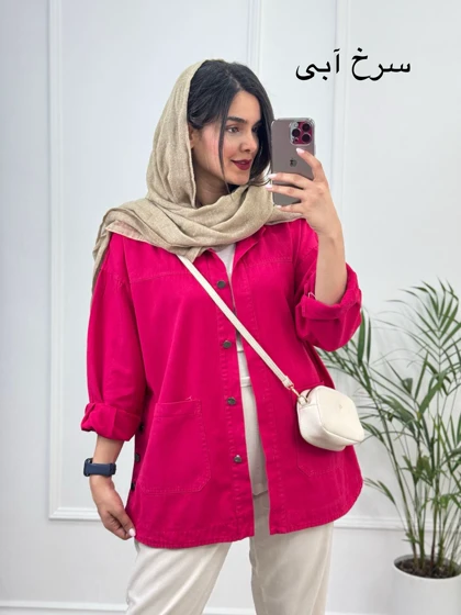 مانتو کتان جیب پایین آرنیکا