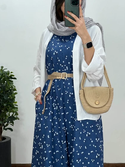 سرهمی شکوفه همراه با کمربند 9 کد 2502