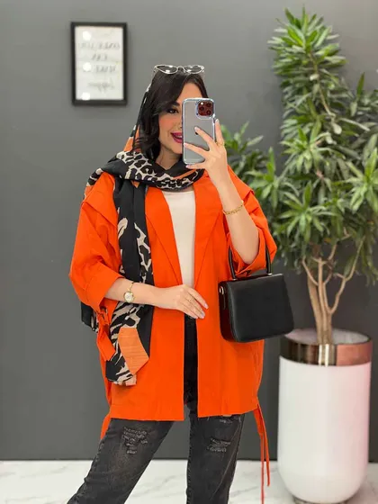 مانتو پانچ آستین حلقه