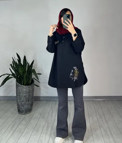 مانتو جلو بسته سپیدار