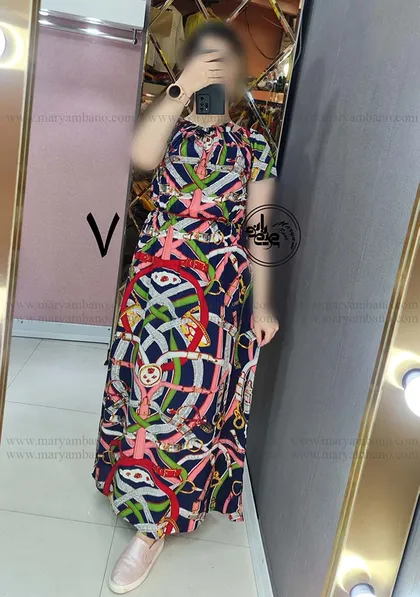 پیراهن نخی دکلته