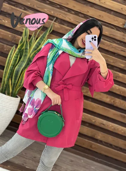 مانتو آستین ژیله دار ضربدری