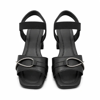 صندل پاشنه‌دار مجلسی مدل تیارا مشکی کد 295567