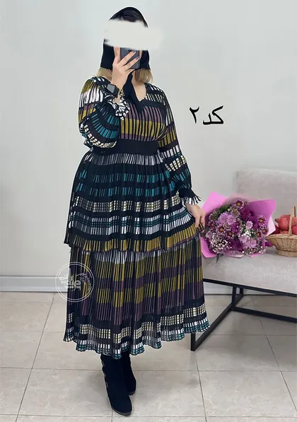 پیراهن حریر مزونی