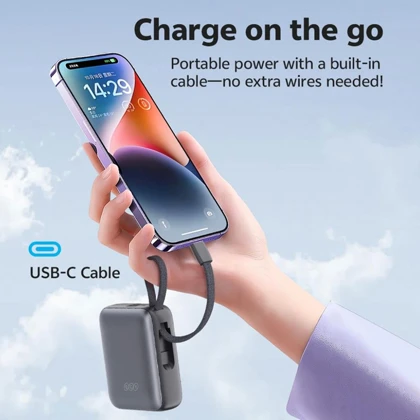 پاور بانک کیو سی وای QCY مدل PB10C توان 35 وات ظرفیت 10000 میلی‌آمپر