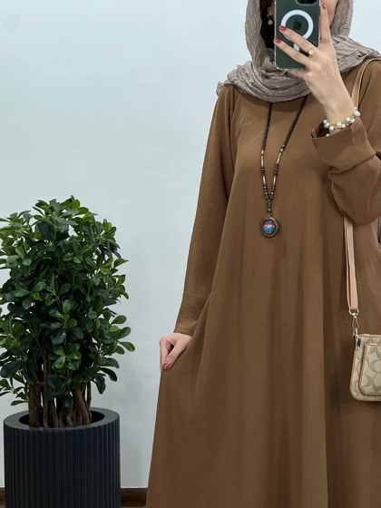 پیراهن مانتویی بلند دلفان 1