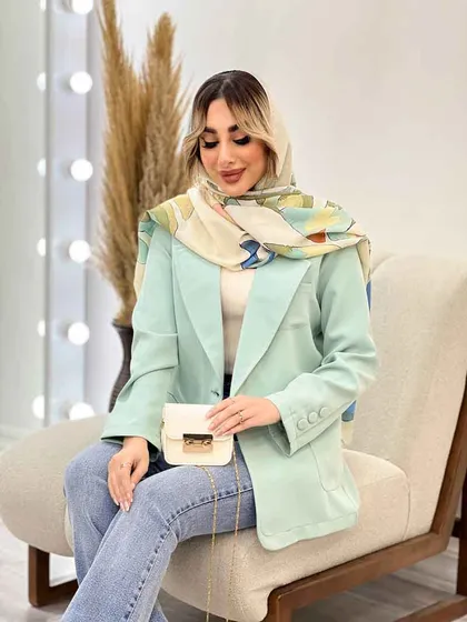 مانتو مازراتی یقه انگلیسی تک جیب
