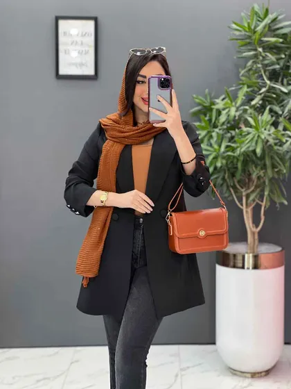 مانتو کتی مازراتی آستین سه دکمه