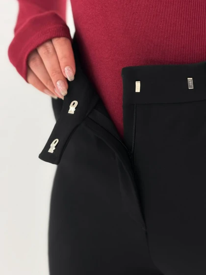 3410-شلوار بوت کات ترک مشکی