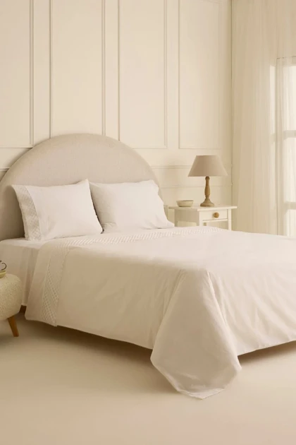 سرویس روتختی دو نفره Karaca Home مدل Elvion پنبه - سفید