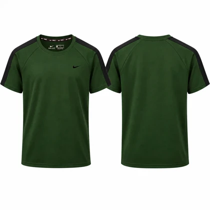 ست تیشرت و شلوارک ورزشی مردانه نایک مدل Dri Fit-YC701 یشمی