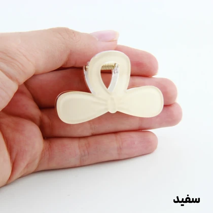 کلیپس دخترانه مدل پاپیون گرد طرح شیشه ای