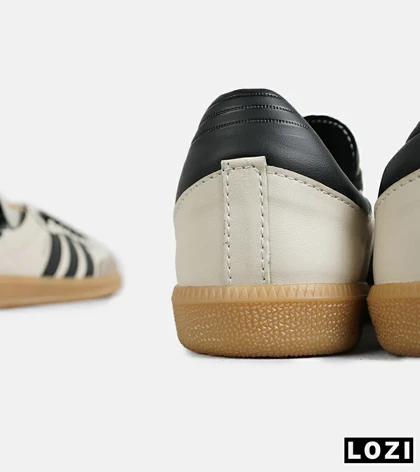 کفش کتانی مردانه زنانه کرم مشکی مدل 7300 ADIDAS Samba