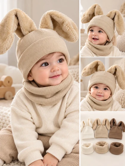 ست کلاه و گردنی خرگوشی