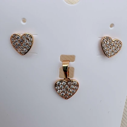 نیم ست قلب ژوپینگ پشت میخی بدون زنجیر