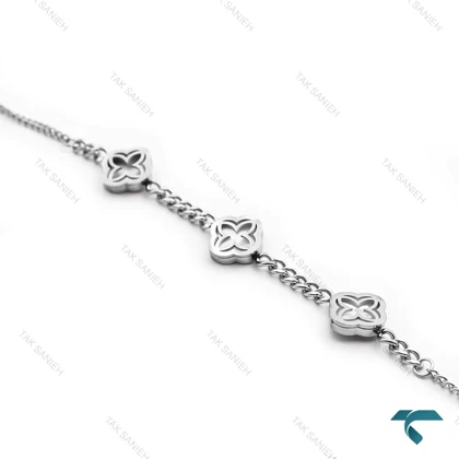 دستبند زنجیری زنانه ون کلیف سیلور VanCleef-8336-L