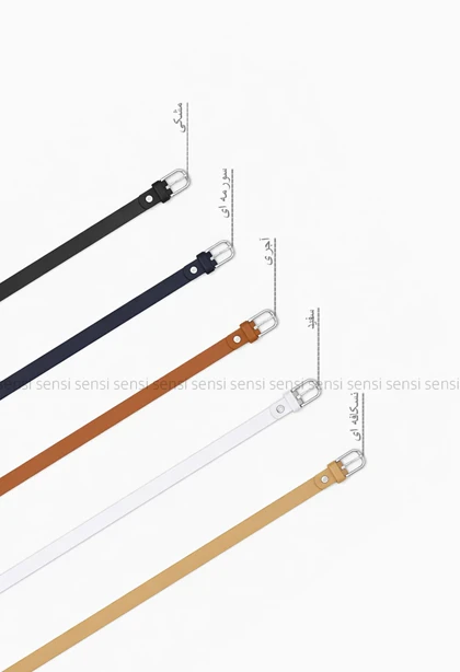 کمربند چرم باریک یک سانت کد1004577