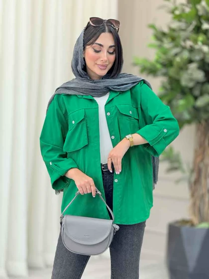 مانتو دو جیب پاکتی محنا