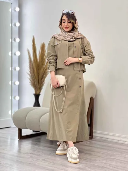 ست کت و سارافون جیب نما