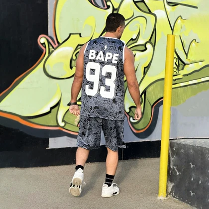 ست رکابی و شلوارک بسکتبالی مردانه بیپ طرح چریکی