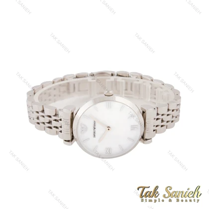 ساعت امپریو آرمانی زنانه سیلور صفحه سفید صدفی Armani-5589-L