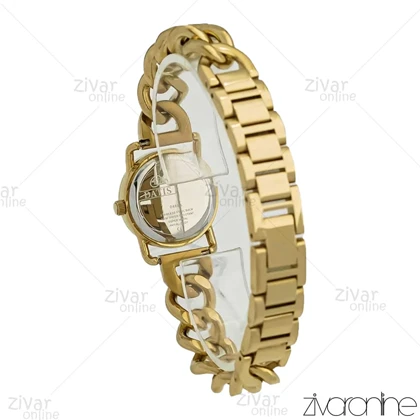 ساعت داتیس زنانه بند کارتیری طلایی صفحه سفید 107227