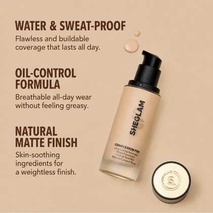 کرم پودر شیگلم SHEGLAM مدل Complexion Pro شماره 04 حجم 30 میلی لیتر