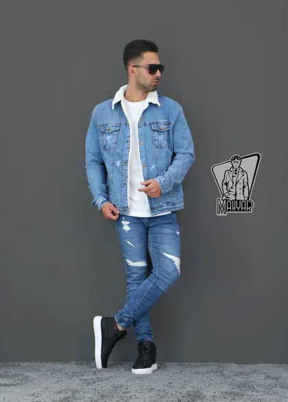 کاپشن جین آبی روشن DENIM
